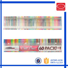 Quality 48colors 60pcs PVC Pocket Gel Pen Pack